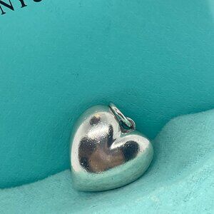 Tiffany & Co. Sterling Silver Puffy Heart Pendant Charm